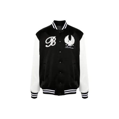 BALMAIN SS24 Бейсбольная куртка Мужская Черная