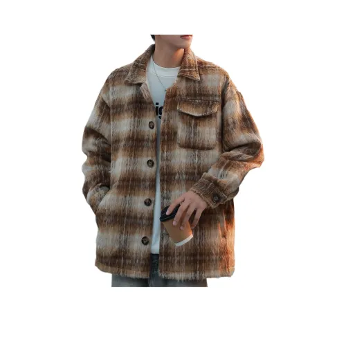 RAP PANDA Вельвет Feel Пальто Унисекс Коричневый