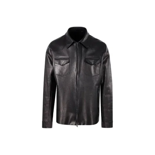 SALVATORE SANTORO Черные Мужские Куртки