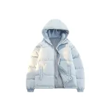 Синий хлопковый пуховик с капюшоном [BM06]