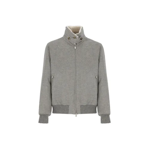 BRUNELLO CUCINELLI Серый Мужской Куртки