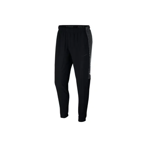 Nike Dri Fit Вязаные Тренировочные Штаны Мужские Черные