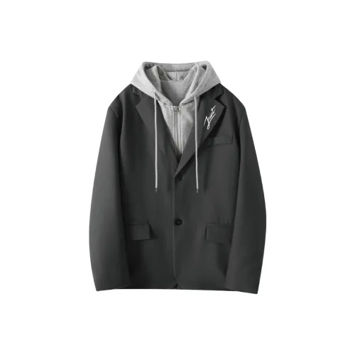 JCUI Куртки Пальто Унисекс Темно-Серый