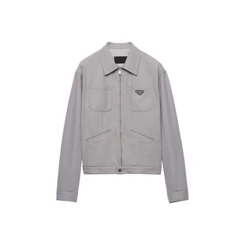 PRADA FW24 Куртки и Пальто Мужской Серый
