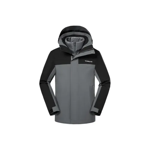 TOREAD Водонепроницаемый Ветрозащитный Устойчивый к истиранию Термическая ветровка Мужской свинцово-серый черный