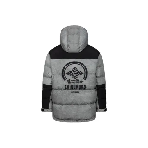 EVISU Серый Мужской Пуховик