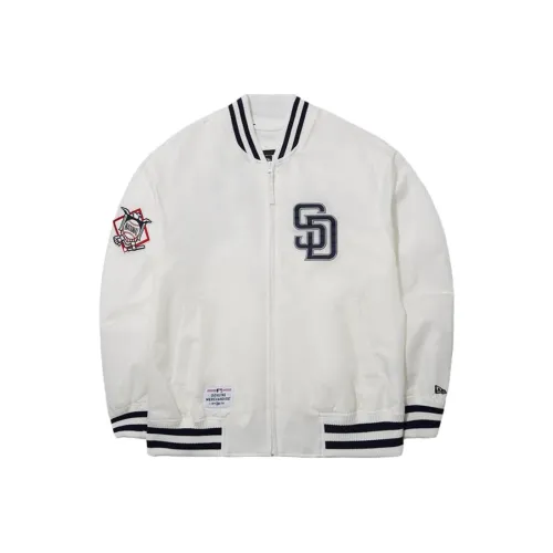 New Era Бейсбольная куртка Унисекс Белый