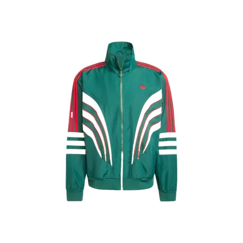 Adidas Originals Q3 ATLANTA TRACK TOP Куртка Мужская Преппи Зеленый Облачный Белый