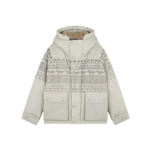 Maison Kitsune x AND WANDER Куртка Унисекс Бежевый