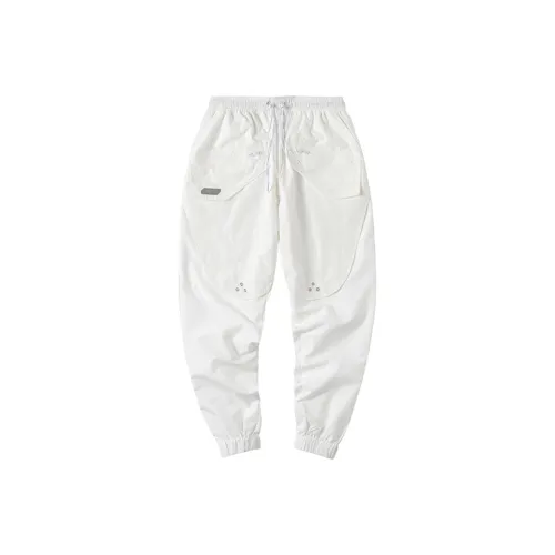 ENSHADOWER Карго-брюки Умеренный Повседневный Мужские Белые