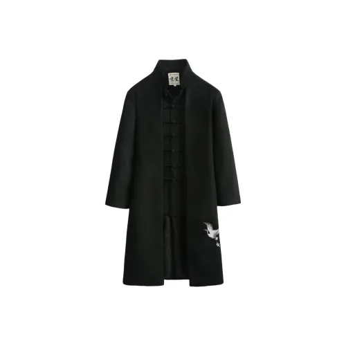 XUANSHENG Черное Мужское Пальто