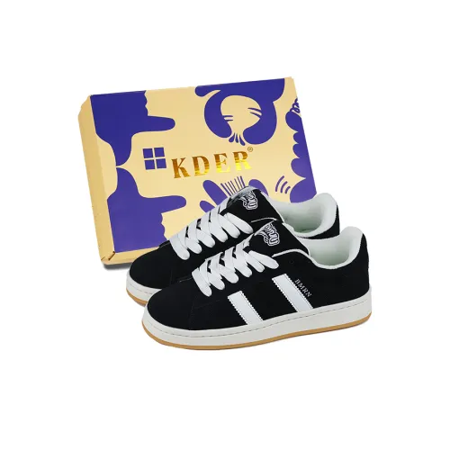 KDER Slip-resistant Low Top Box Скейтборд Кроссовки Пара Унисекс Черный Белый