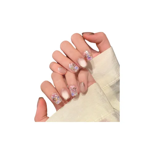 Yun Yue Joe Цветочный Melody В Splendid Вышивка False Nail Короткий LADDER Весна Smudge Новый китайский стиль 15mm
