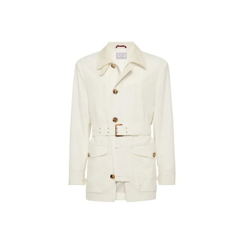 BRUNELLO CUCINELLI Белый Мужской Куртки