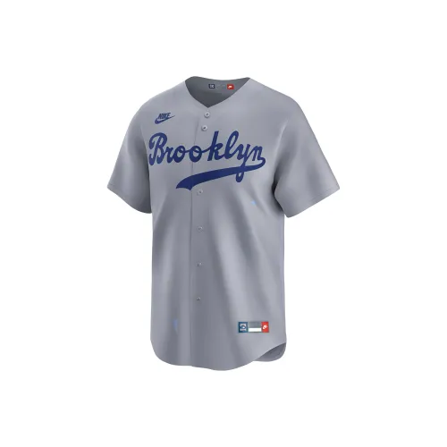 Nike x MLB Коллаборация Brooklyn Dodgers Cooperstown Бейсбольная куртка Мужская Серый