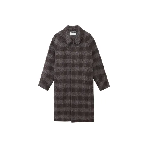 NANS STUDIO Пальто Мужское Темно-Кофейное Клетчатое