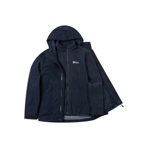 Jack Wolfskin Ветрозащитный Теплоизоляционный Ветровка Мужской Морской синий