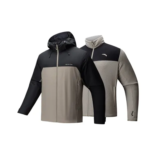 Anta ZONGXUNXILIE Oak Хаки/Темно-Коричневый Серый Мужская Ветровка