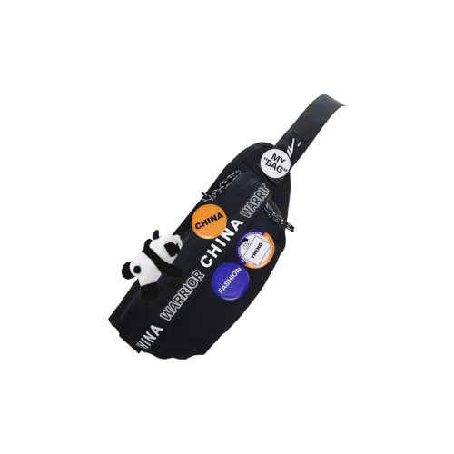 Warrior Ткань Слинг-Сумка Поясная Сумка Стандартная Унисекс Черная