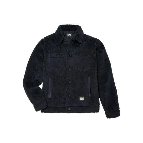 UGG Janson Uggfluff Trucker Куртка Куртки Пальто Мужской Черный