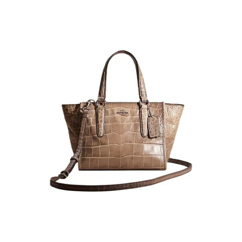 COACH Crosby Крокодиловый узор Кожа Тоут Сумка Сумка для покупок Сумка через плечо Сумка Мини Женская Умбра