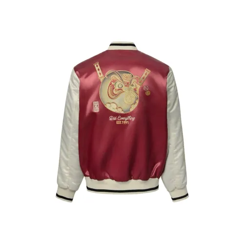 EVISU Бейсбольная куртка Мужская Бордовая