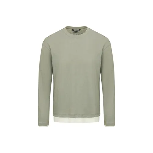 URBAN REVIVO T Рубашка Мужская Серый Зеленый