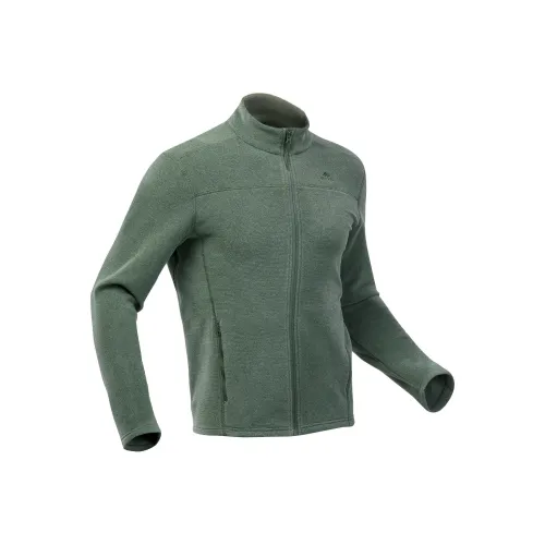 DECATHLON QUECHUA MH100 Флис Одежда Мужская Светлый Оливковый Темно-Зеленый