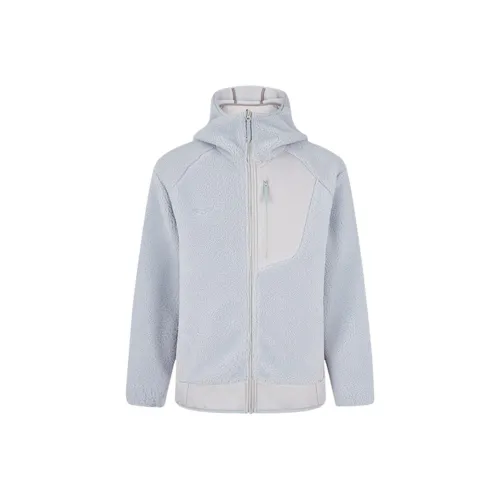 HOKA ONE ONE Флис AW24 FZ Толстовка CHN Бархат Feel Куртка Мужской Cosmic Серый