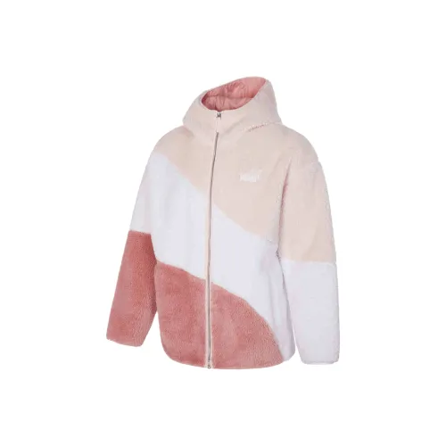 PUMA Velvet Feel Куртка Унисекс Белый Розовый