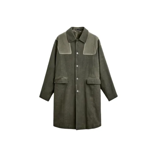 ZARA Зеленое Мужское Пальто
