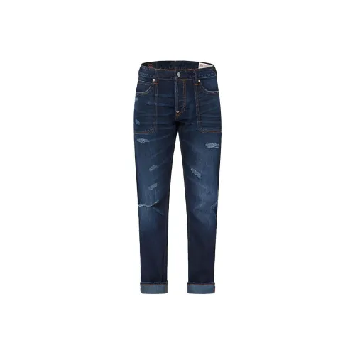 EVISU Джинсовый Синий Мужские Джинсы