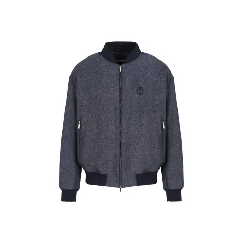 GIORGIO ARMANI SS24 Куртки и Пальто Мужской Угольный Серый