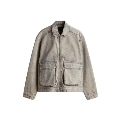 H M Куртки и Пальто Мужской Деним Бежевый