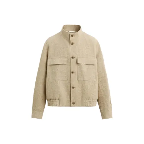 ZARA Куртки и Пальто Мужской Светлый Бежевый