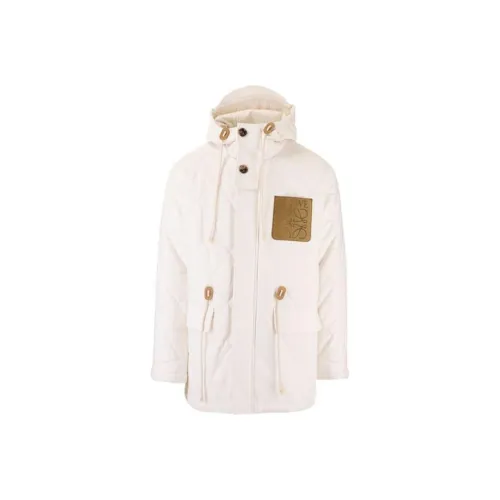 LOEWE SS21 PARKA Пальто Мужской Белый
