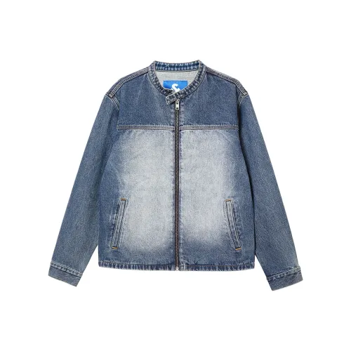 JACK&JONES Джинсовая куртка среднего веса E42, синий, мужская