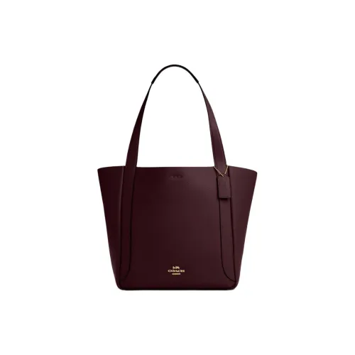 COACH Hadley Коровья кожа Тоут Сумка Сумка для покупок Сумка Сумка через плечо Большая Женская Сливовый Joy
