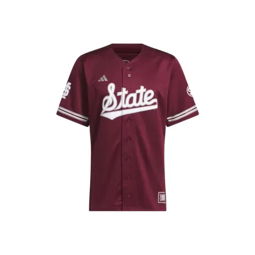 Adidas MISSISSIPPI STATE REVERSE RETRO REPLICA Бейсбольная форма Бейсбольная куртка Мужской Бордовый