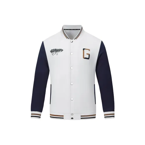 JIANWANG Бейсбольная куртка Унисекс Белый