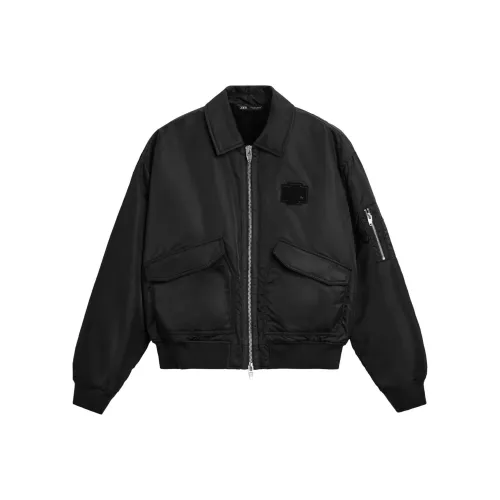 ZARA Мужские черные куртки