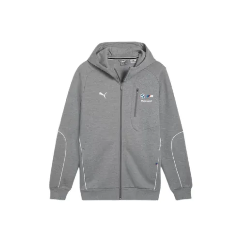 PUMA BMW M Motorsport SS24 С капюшоном Свитшот Куртки и Пальто Мужской Серый