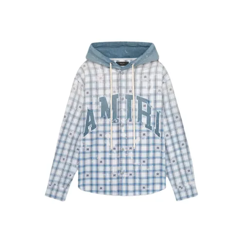 AMIRI FW24 Куртки и Пальто Мужской Циан