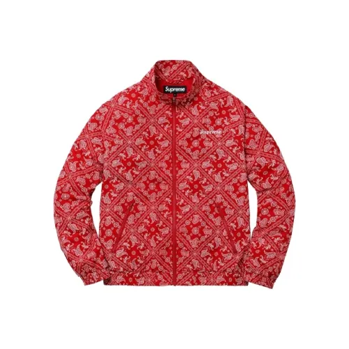 Supreme x Bandana Track Jacket Red Jacket Unisex Red