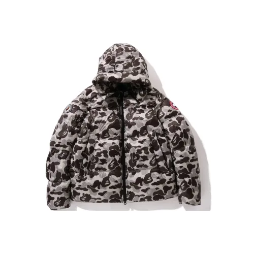 Canada Goose BAPE совместный бренд Co Бренд пуховик PARKA пальто унисекс серый