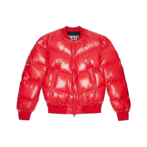 DIESEL Пуховик Мужской Новый год Красный
