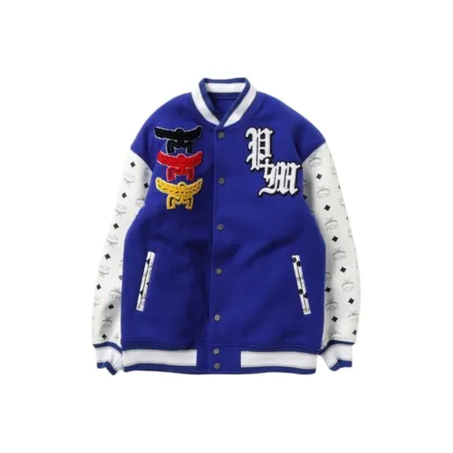 MCM SS23 Бейсбольная куртка Мужская Синяя