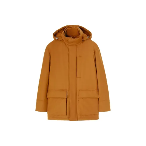 Loro Piana Хлопковый пуховик Мужской Alpaca Brown