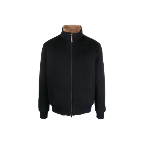 Canali Куртки и Пальто Мужской Морской Синий