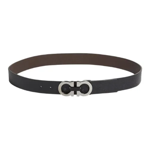 FERRAGAMO Кожаные ремни Мужской Черный Ширина 3,5 см